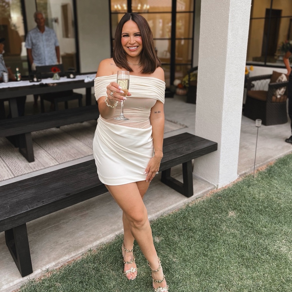 Elegant Off-Shoulder White Dress